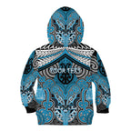 Aotearoa Iwi Ngati Porou Personalised Kid Hoodie Maori Kowhaiwhai Pattern