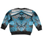 Aotearoa Iwi Ngati Porou Personalised Kid Ugly Christmas Sweater Maori Kowhaiwhai Pattern