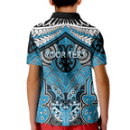 Aotearoa Iwi Ngati Porou Personalised Kid Polo Shirt Maori Kowhaiwhai Pattern