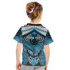 Aotearoa Iwi Ngati Porou Personalised Kid T Shirt Maori Kowhaiwhai Pattern