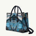 Aotearoa Iwi Ngati Porou Leather Bag Maori Kowhaiwhai Pattern
