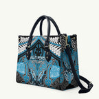 Aotearoa Iwi Ngati Porou Leather Bag Maori Kowhaiwhai Pattern