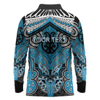 Aotearoa Iwi Ngati Porou Personalised Long Sleeve Polo Shirt Maori Kowhaiwhai Pattern