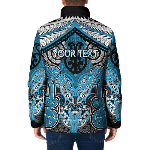 Aotearoa Iwi Ngati Porou Personalised Padded Jacket Maori Kowhaiwhai Pattern