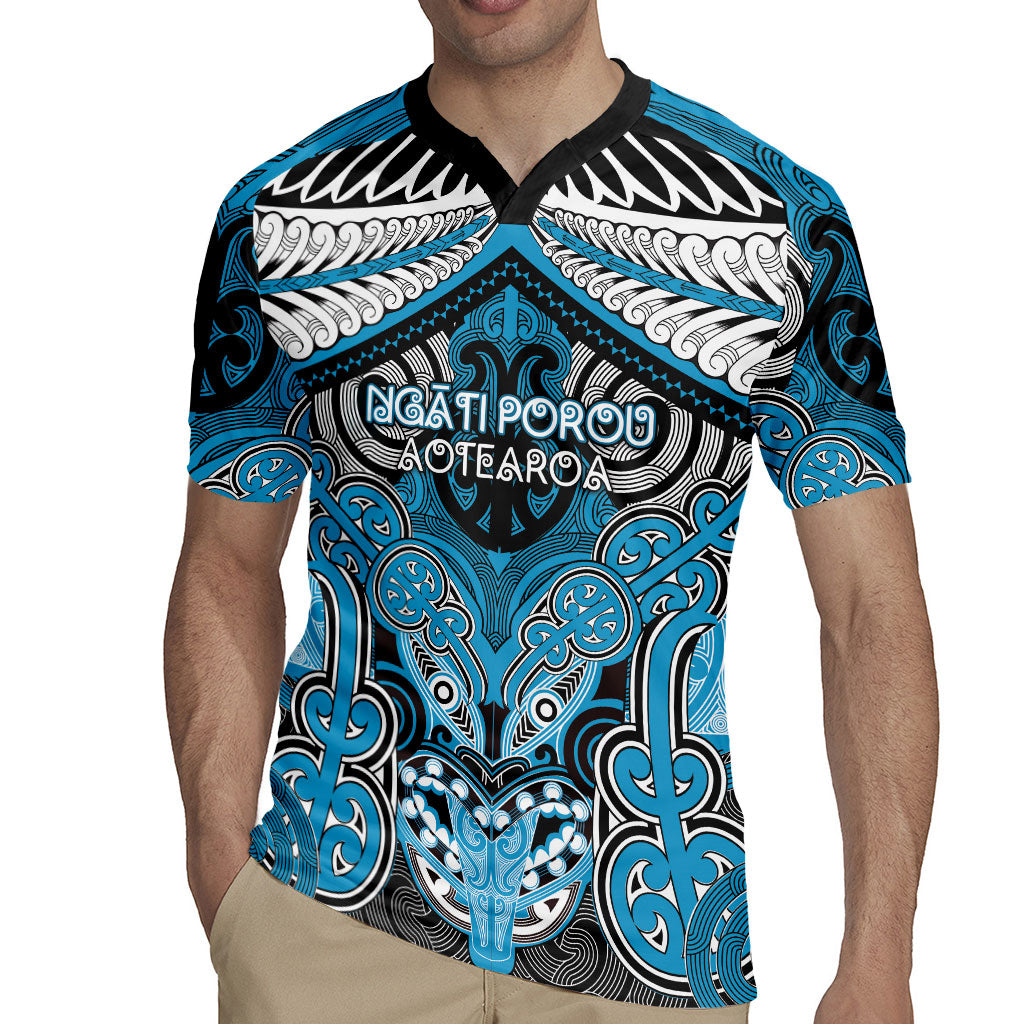 Aotearoa Iwi Ngati Porou Personalised Rugby Jersey Maori Kowhaiwhai Pattern