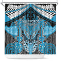 Aotearoa Iwi Ngati Porou Shower Curtain Maori Kowhaiwhai Pattern