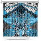 Aotearoa Iwi Ngati Porou Shower Curtain Maori Kowhaiwhai Pattern