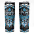 Aotearoa Iwi Ngati Porou Personalised Skinny Tumbler Maori Kowhaiwhai Pattern