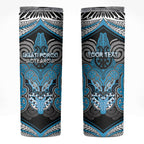 Aotearoa Iwi Ngati Porou Personalised Skinny Tumbler Maori Kowhaiwhai Pattern