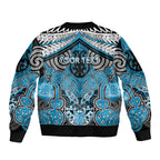 Aotearoa Iwi Ngati Porou Personalised Sleeve Zip Bomber Jacket Maori Kowhaiwhai Pattern