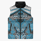 Aotearoa Iwi Ngati Porou Personalised Sleeveless Puffer Jacket Maori Kowhaiwhai Pattern
