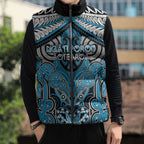 Aotearoa Iwi Ngati Porou Personalised Sleeveless Puffer Jacket Maori Kowhaiwhai Pattern