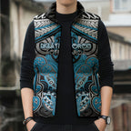 Aotearoa Iwi Ngati Porou Personalised Sleeveless Puffer Jacket Maori Kowhaiwhai Pattern