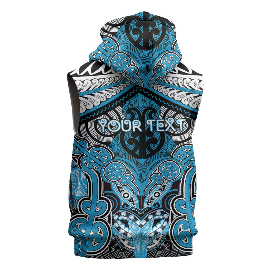 Aotearoa Iwi Ngati Porou Personalised Sleeveless Zip Hoodie Maori Kowhaiwhai Pattern