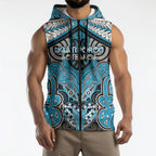 Aotearoa Iwi Ngati Porou Personalised Sleeveless Zip Hoodie Maori Kowhaiwhai Pattern