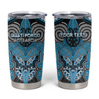 Aotearoa Iwi Ngati Porou Personalised Tumbler Cup Maori Kowhaiwhai Pattern