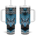 Aotearoa Iwi Ngati Porou Personalised Tumbler With Handle Maori Kowhaiwhai Pattern