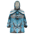 Aotearoa Iwi Ngati Porou Personalised Wearable Blanket Hoodie Maori Kowhaiwhai Pattern