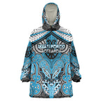 Aotearoa Iwi Ngati Porou Personalised Wearable Blanket Hoodie Maori Kowhaiwhai Pattern