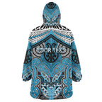 Aotearoa Iwi Ngati Porou Personalised Wearable Blanket Hoodie Maori Kowhaiwhai Pattern