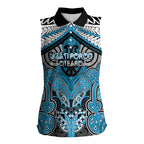 Aotearoa Iwi Ngati Porou Personalised Women Sleeveless Polo Shirt Maori Kowhaiwhai Pattern