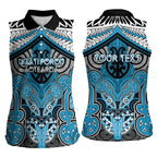 Aotearoa Iwi Ngati Porou Personalised Women Sleeveless Polo Shirt Maori Kowhaiwhai Pattern