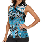 Aotearoa Iwi Ngati Porou Personalised Women Sleeveless Polo Shirt Maori Kowhaiwhai Pattern