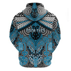Aotearoa Iwi Ngati Porou Personalised Zip Hoodie Maori Kowhaiwhai Pattern