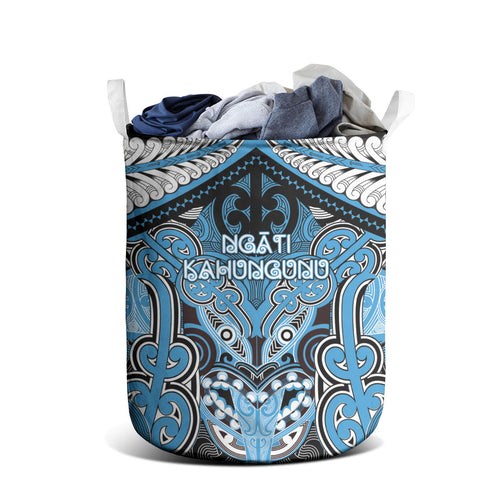 Aotearoa Iwi Ngati Kahungunu Laundry Basket Maori Kowhaiwhai Pattern