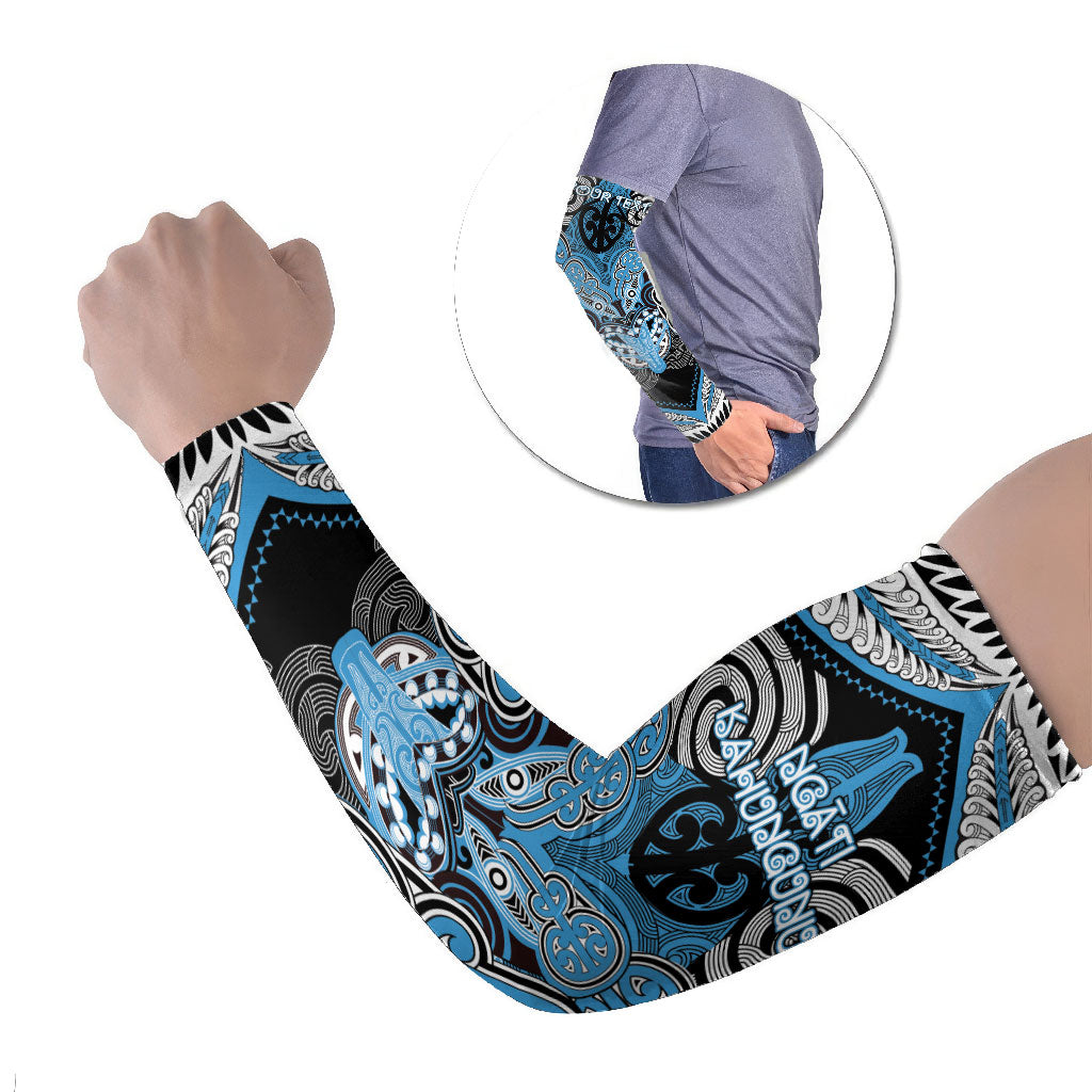 Aotearoa Iwi Ngati Kahungunu Personalised Arm Sleeves Maori Kowhaiwhai Pattern