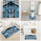 Aotearoa Iwi Ngati Kahungunu Bathroom Set Maori Kowhaiwhai Pattern