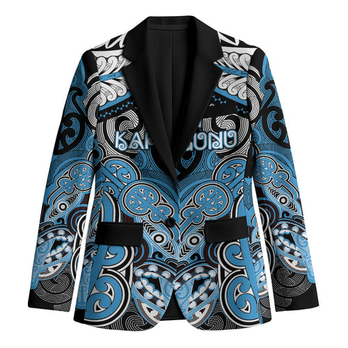 Aotearoa Iwi Ngati Kahungunu Personalised Blazer Maori Kowhaiwhai Pattern