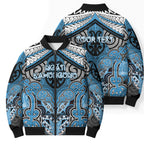 Aotearoa Iwi Ngati Kahungunu Personalised Bomber Puffer Jacket Maori Kowhaiwhai Pattern