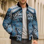 Aotearoa Iwi Ngati Kahungunu Personalised Bomber Puffer Jacket Maori Kowhaiwhai Pattern