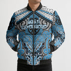 Aotearoa Iwi Ngati Kahungunu Personalised Bomber Puffer Jacket Maori Kowhaiwhai Pattern