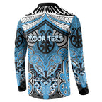 Aotearoa Iwi Ngati Kahungunu Personalised Button Sweatshirt Maori Kowhaiwhai Pattern