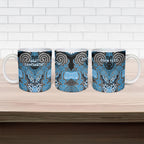 Aotearoa Iwi Ngati Kahungunu Personalised Ceramic Mug Maori Kowhaiwhai Pattern