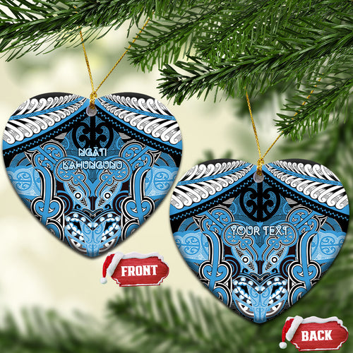 Aotearoa Iwi Ngati Kahungunu Personalised Ceramic Ornament Maori Kowhaiwhai Pattern