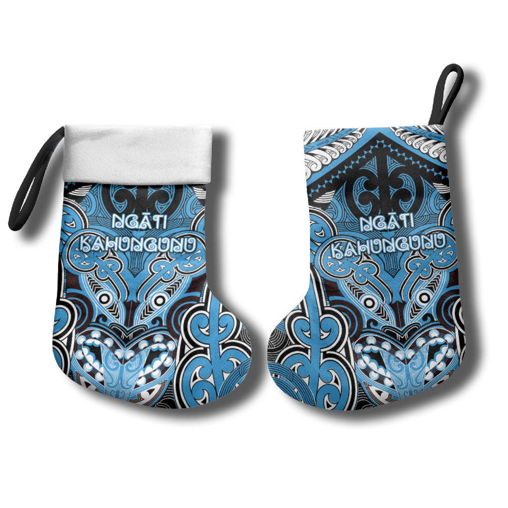 Aotearoa Iwi Ngati Kahungunu Personalised Christmas Stocking Maori Kowhaiwhai Pattern