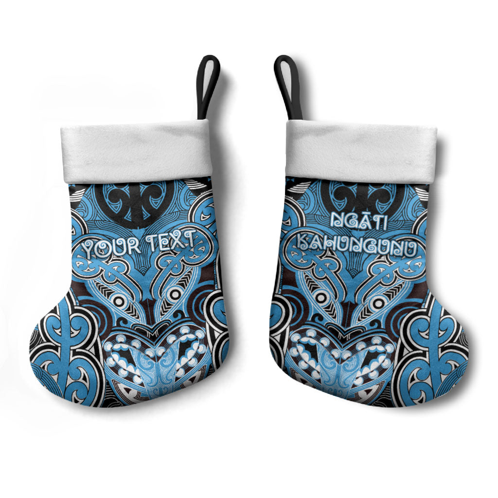 Aotearoa Iwi Ngati Kahungunu Personalised Christmas Stocking Maori Kowhaiwhai Pattern