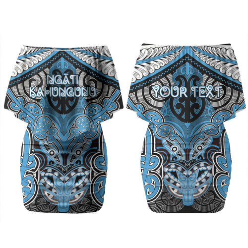 Aotearoa Iwi Ngati Kahungunu Personalised Couples Matching Off Shoulder Short Dress and Hawaiian Shirt Maori Kowhaiwhai Pattern