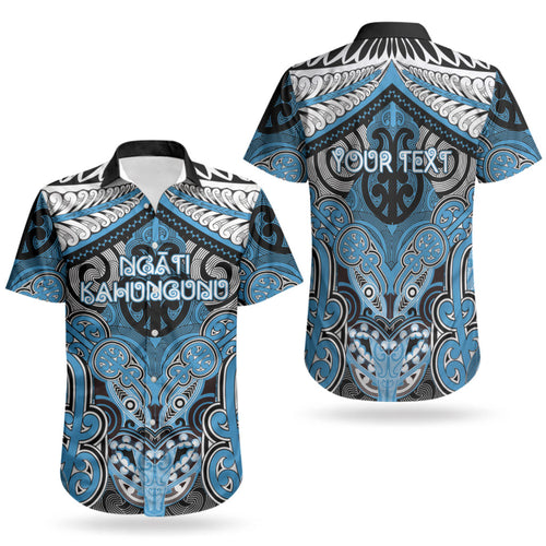 Aotearoa Iwi Ngati Kahungunu Personalised Couples Matching Puletasi and Hawaiian Shirt Maori Kowhaiwhai Pattern