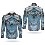 Aotearoa Iwi Ngati Kahungunu Personalised Couples Matching Short Sleeve Bodycon Dress and Long Sleeve Button Shirt Maori Kowhaiwhai Pattern