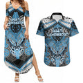 Aotearoa Iwi Ngati Kahungunu Personalised Couples Matching Summer Maxi Dress and Hawaiian Shirt Maori Kowhaiwhai Pattern