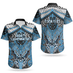 Aotearoa Iwi Ngati Kahungunu Personalised Couples Matching Tank Maxi Dress and Hawaiian Shirt Maori Kowhaiwhai Pattern