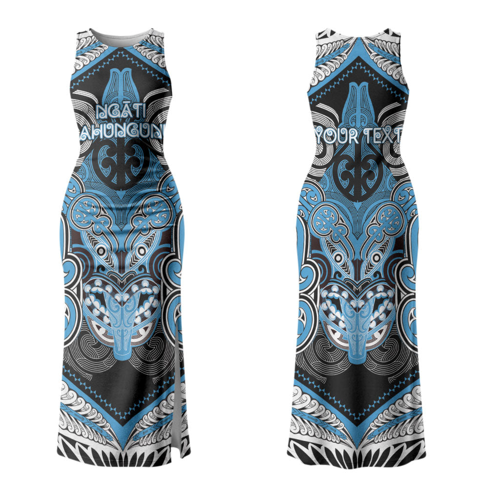 Aotearoa Iwi Ngati Kahungunu Personalised Couples Matching Tank Maxi Dress and Hawaiian Shirt Maori Kowhaiwhai Pattern