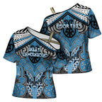 Aotearoa Iwi Ngati Kahungunu Personalised Cross Shoulder Shirt Maori Kowhaiwhai Pattern