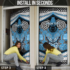 Aotearoa Iwi Ngati Kahungunu Personalised Door Cover Maori Kowhaiwhai Pattern
