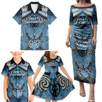 Aotearoa Iwi Ngati Kahungunu Personalised Family Matching Puletasi and Hawaiian Shirt Maori Kowhaiwhai Pattern