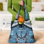 Aotearoa Iwi Ngati Kahungunu Grocery Bag Maori Kowhaiwhai Pattern